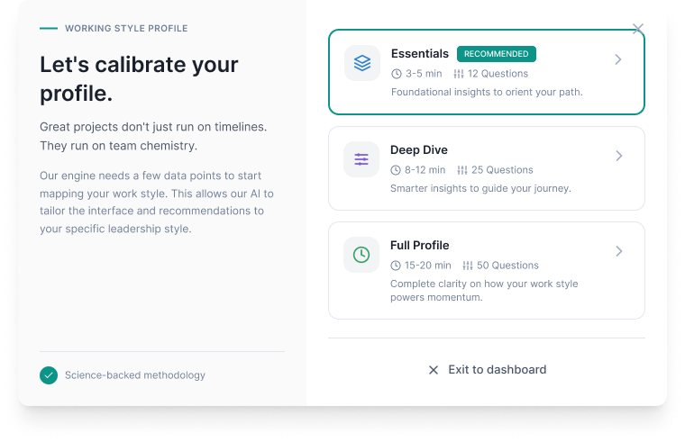 Working Style Profile assessment